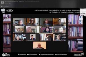 Congreso de Puebla realiza Parlamento Abierto para enriquecer reformas a Ley de Educación