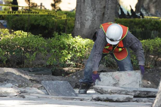 Obras en el zócalo de Puebla carecen de permiso estatal
