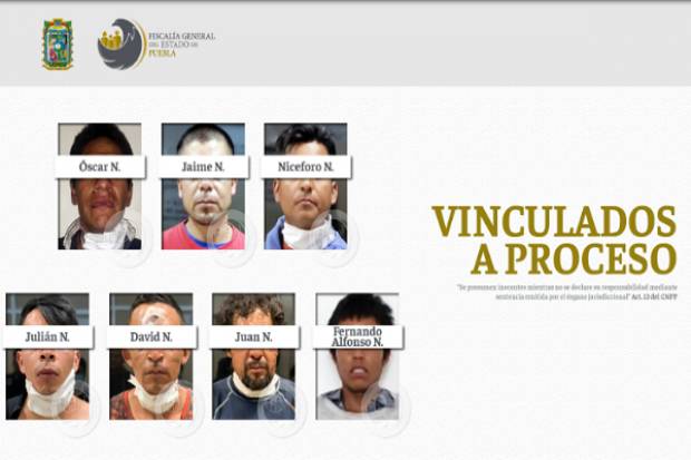 Siete personas señaladas por robo son vinculadas a proceso en Puebla