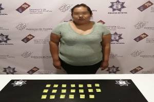 Mujer con 20 dosis de droga es detenida en la colonia La Purísima