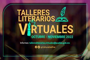 Secretaría de Cultura Puebla abre talleres literarios virtuales