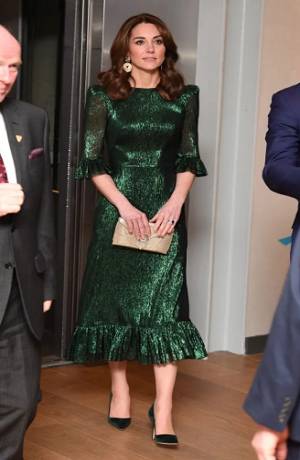 Kate Middleton cautivó con elegante vestido verde
