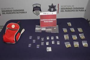 Sujetos en posesión de drogas fueron asegurados en Puebla