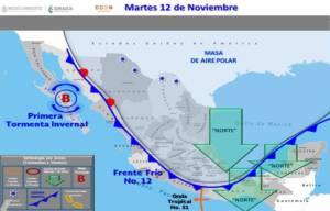 Baja drástica de temperatura en Puebla por la primera tormenta invernal de la temporada