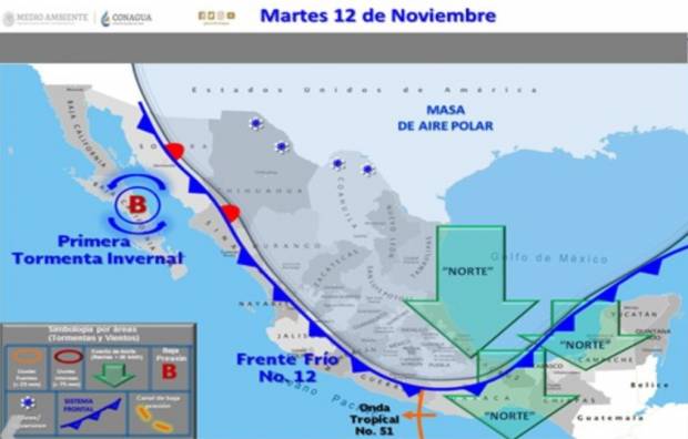 Baja drástica de temperatura en Puebla por la primera tormenta invernal de la temporada