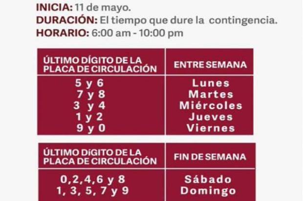 Este lunes arranca el Hoy no circula en 21 municipios de Puebla