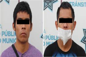 Dos asaltantes fueron detenidos tras saquear Oxxo en Puebla