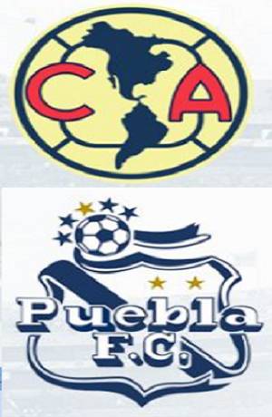 Club Puebla visita al América en la cancha del estadio Azteca