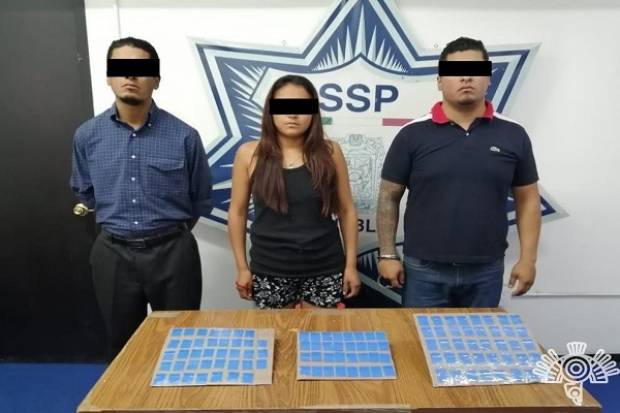SSP detiene a trío narcomenudista con 110 dosis de droga en San Bartolo
