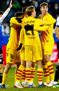 Barcelona rescata un triunfo por la mínima diferencia ante Alavés