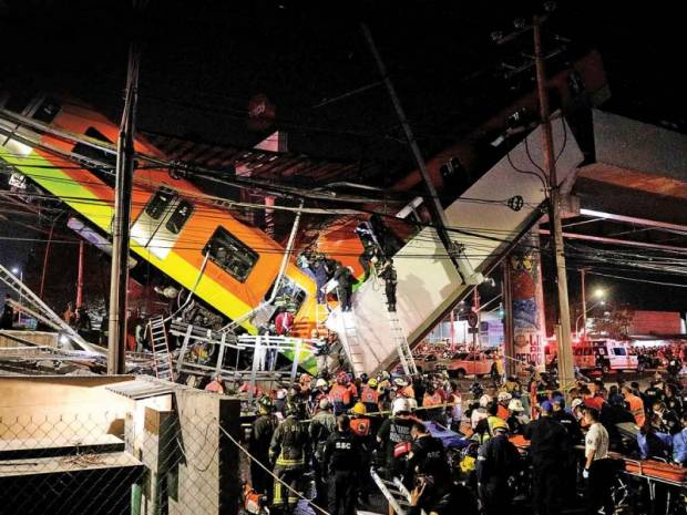 Van 24 muertos por desplome del metro en CDMX
