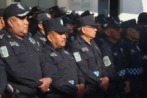 Anuncian aumento salarial para elementos de la Policía Auxiliar de Puebla