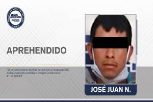 Detienen a sujeto que mató a su rival de amores en Tehuacán