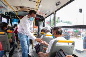 Movilidad y Transporte supervisa operativos sanitarios en 44 rutas de Puebla