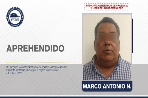 &quot;El Negro&quot;, líder narcomenudista en Puebla, aprehendido por secuestro exprés y extorsión