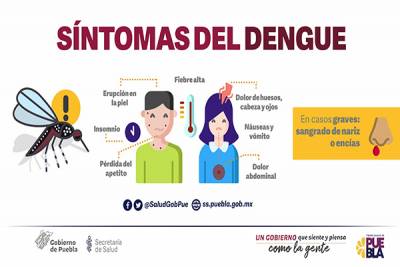 Puebla registra 77 casos de dengue; hay tendencia a la baja