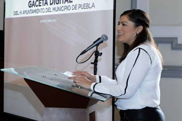 Claudia Rivera presentó la Gaceta Digital del ayuntamiento de Puebla