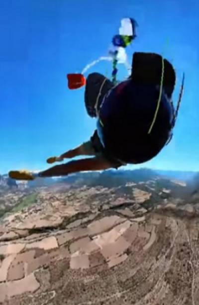 VIDEO: Paracaidista estuvo a punto de morir, pero...
