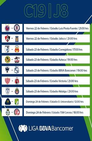 Liga MX: Conoce el resto de juegos de la Jornada 8