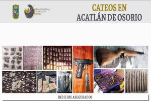 Hay 31 detenidos tras operativos y cateos en Acatlán