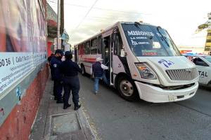 14 unidades de transporte público en Puebla infraccionadas por infringir cupo