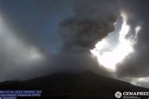 Popocatépetl registró explosión y fumarola de 3 kilómetros de altura