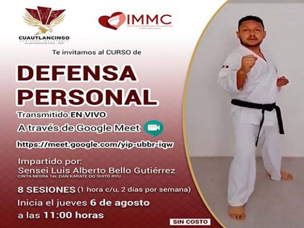 Instituto Municipal de la Mujer en Cuautlancingo ofrece curso de defensa personal