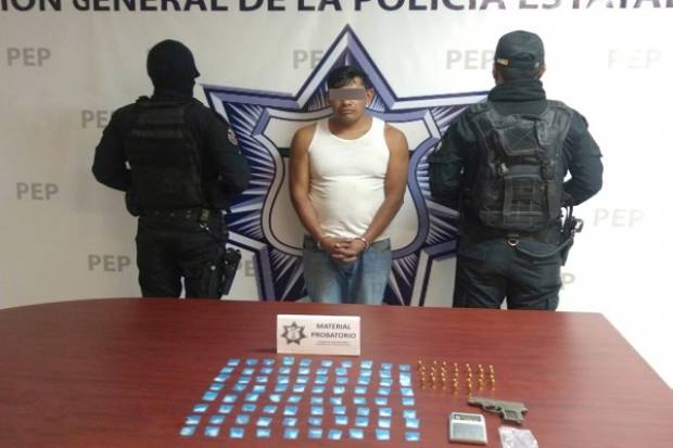 Vendedor de droga es capturado en Santa Isabel Cholula