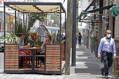 Continuarán con reubicación de parklets en el Centro Histórico de Puebla