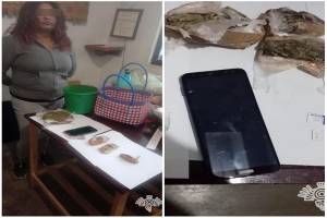 Mujer intentó meter droga al Cereso de Tehuacán en traste con doble fondo
