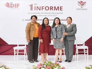 Alejandra Daniel rinde primer informe al frente del DIF de Cuautlancingo