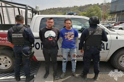 Defraudadores colombianos del &quot;gota a gota&quot; fueron asegurados en Tehuacán