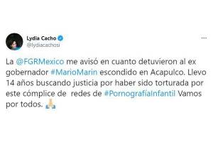 Lydia Cacho y Miguel Barbosa aplauden detención de Mario Marín