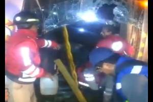 Volcadura de camión dejó ocho lesionados en la autopista México-Veracruz