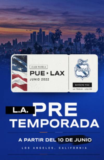 Club Puebla anuncia pretemporada en Los Ángeles, EU