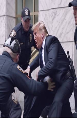 IA recrea imágenes sobre cómo sería la detención de Donald Trump