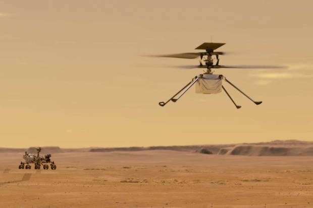 Helicóptero Ingenuity vuela sobre Marte