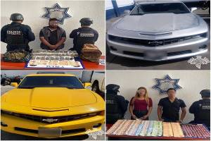 Delincuentes abordo de vehículos Camaro son capturados en Tecamachalco