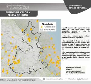 Puebla, cuarto lugar en incendios forestales en lo que va de 2022