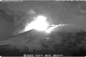 VIDEO: Popocatépetl registra dos explosiones durante la madrugada de este martes