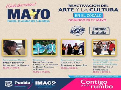 Cartelera artística y cultural para este fin de semana en la ciudad de Puebla