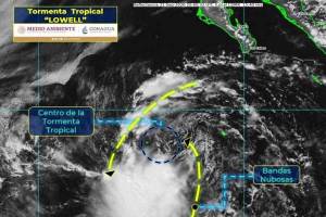 Se forma tormenta tropical Lowell en el Pacífico