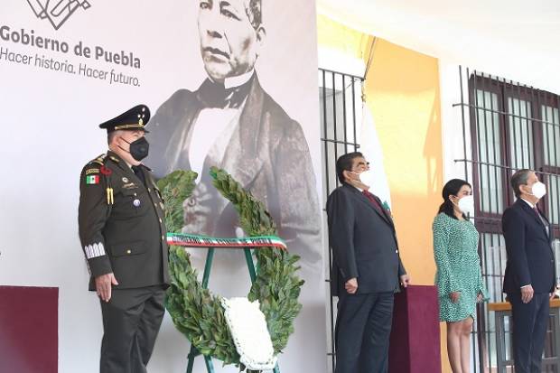 Miguel Barbosa presidió ceremonia por natalicio de Benito Juárez