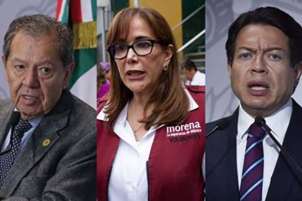 Yeidckol, Muñoz Ledo y Delgado, a la encuesta por la dirigencia de Morena