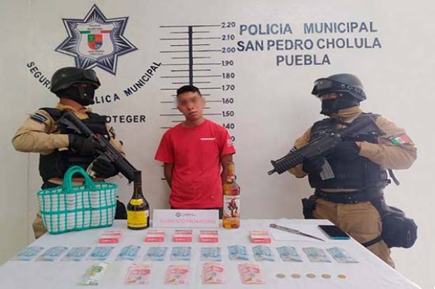 Captura policía de San Pedro Cholula a presunto asaltante de tiendas de conveniencia