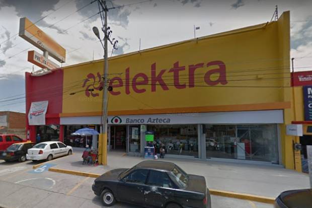 Maleantes asaltaron sucursal Elektra en Castillotla