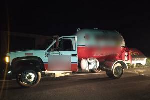 SSP Puebla localiza pipa de combustible robada en Tepeaca