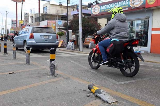 Movilidad municipal asegura que bolardos fueron colocados conforme a normatividad