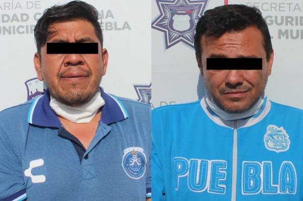 SSC Puebla detiene a ladrones de vehículo en la colonia El Pedregal