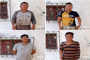 Por tala ilegal detienen a cinco sujetos en Pantepec